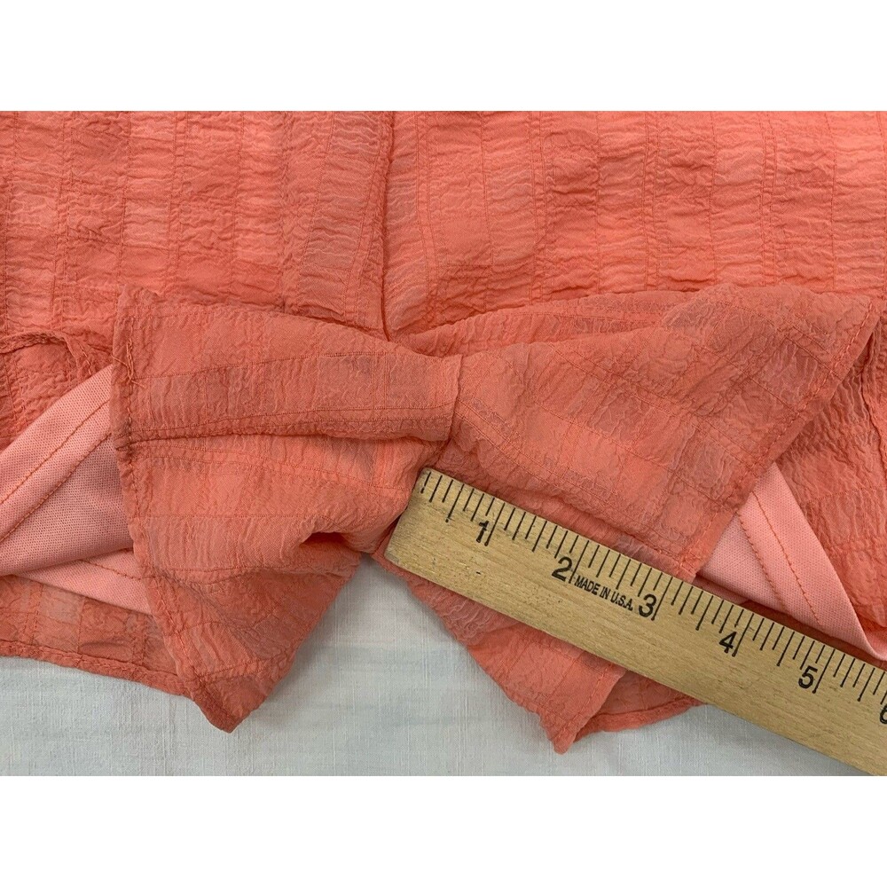 Flying Tomato Babydoll Gauze Romper Shorts Size M Pastel Orange Bow Cottage Boho - Picture 7 of 12